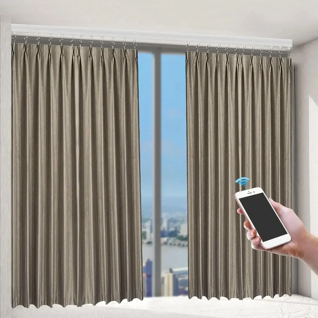 Tringle motorisée connectée à minuterie avec moteur 18W extensible