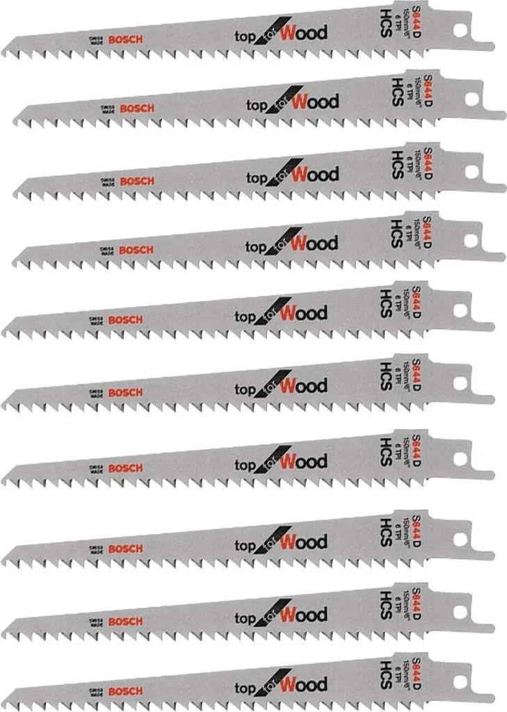 Lame Bosch S 644 D scie sabre pour découpe bois et menuiserie 10x