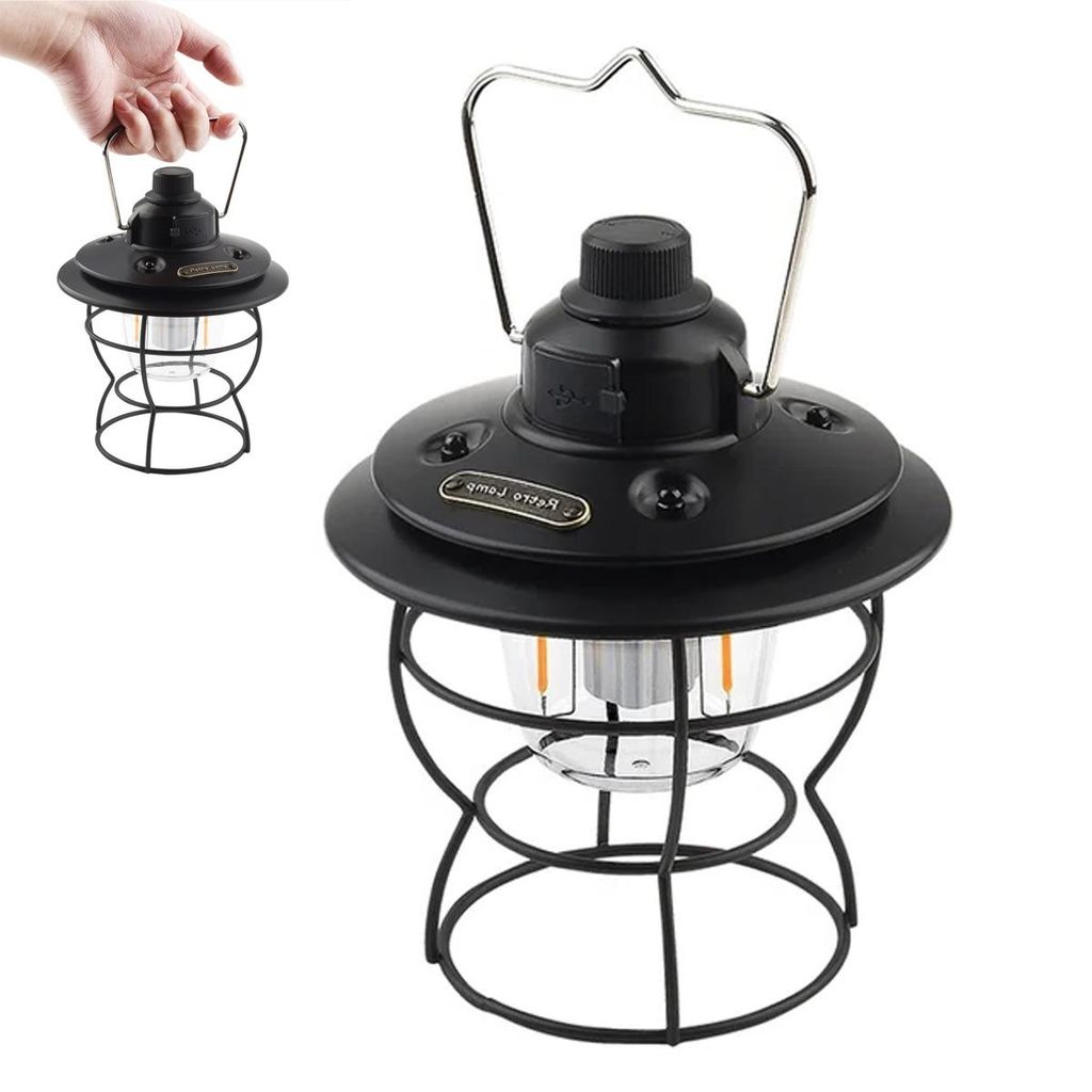 LED Camping Licht wiederaufladbar Mini – Tragbares Zelt Notlicht Pferd Lampe | 3 Modi Weiß Warm Warmweiß