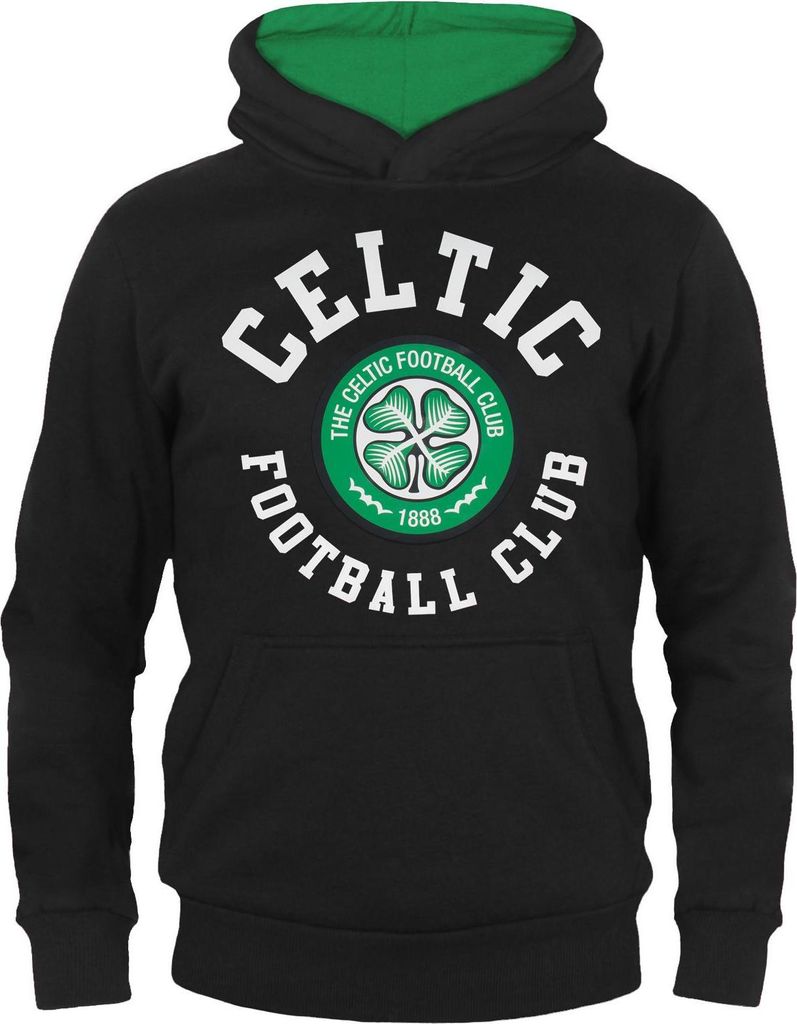 Celtic FC - Kapuzenpullover für Jungen, Fleece GF669 (122) (Schwarz)