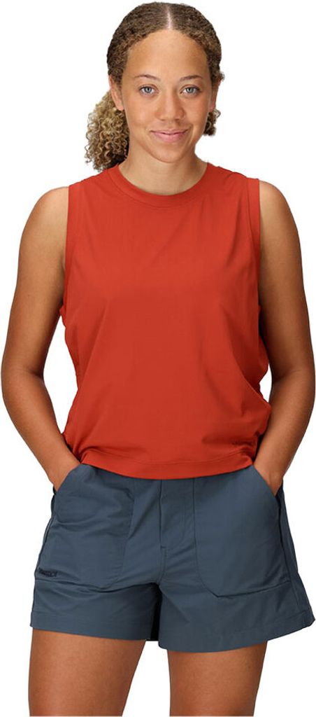 Marmot Airexchange Solarshield High Neck ärmelloses T-shirt Orange S Frau Orange S
