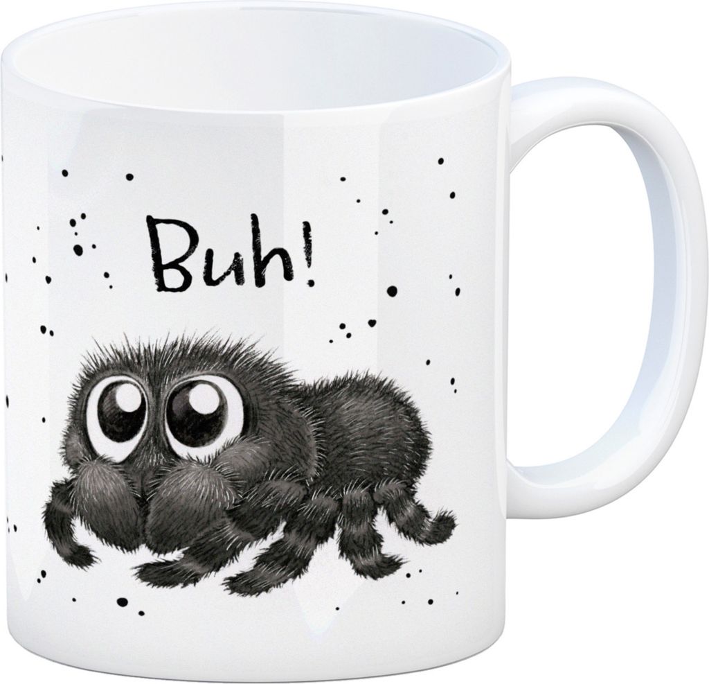 Buh! Flauschige Spinne Kaffeebecher