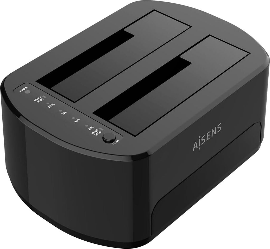 AISENS ASDS-D03B, HDD, SSD, SATA, 2.5,3.5", 2 TB, USB 3.2 Gen 1 (3.1 Gen 1) Type-B, Schwarz