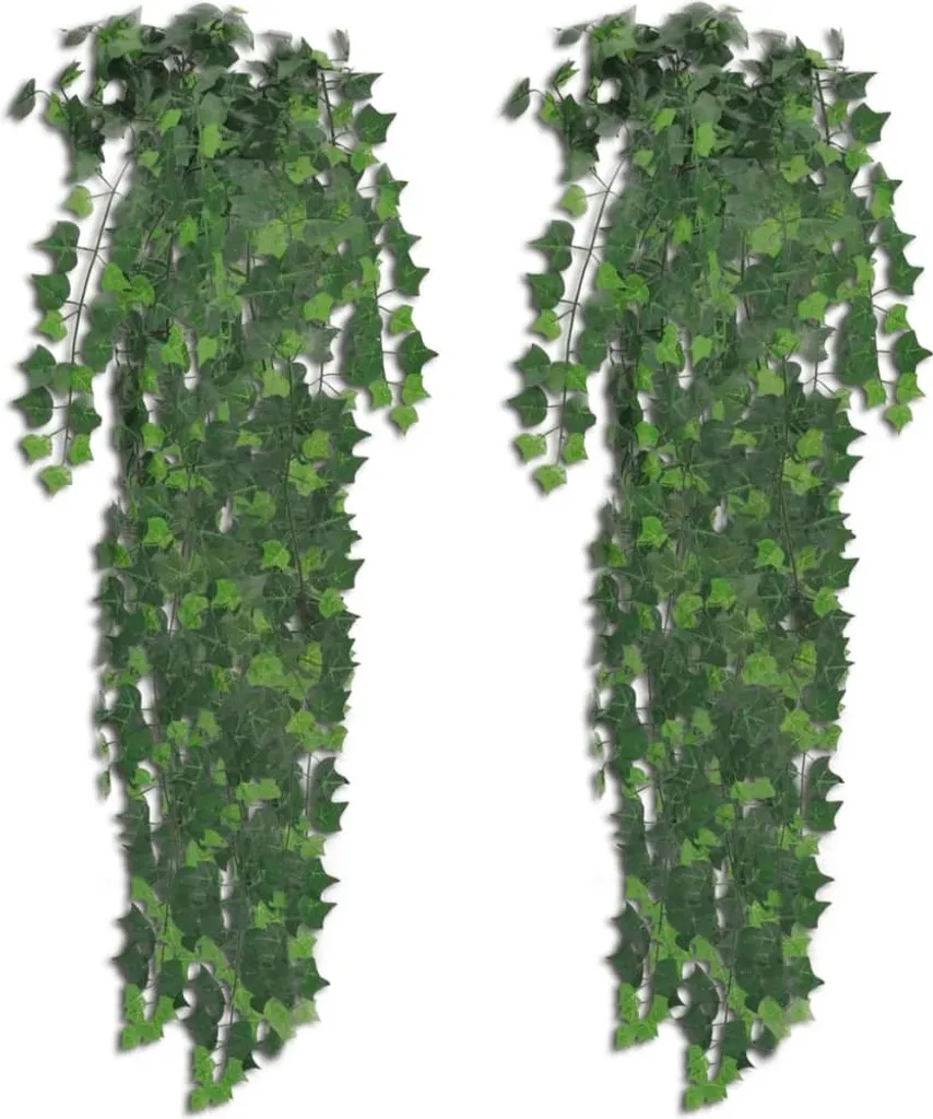 Lierre artificiel vert 90 cm - Lot de 2 plantes tombantes réalistes