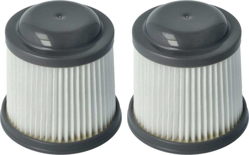 vhbw 2x Faltenfilter kompatibel mit Black & Decker Dustbuster Pivot PV9625, PV9610, PV9625N, PV1825N Staubsauger - Patronenfilter Schwarz Weiß