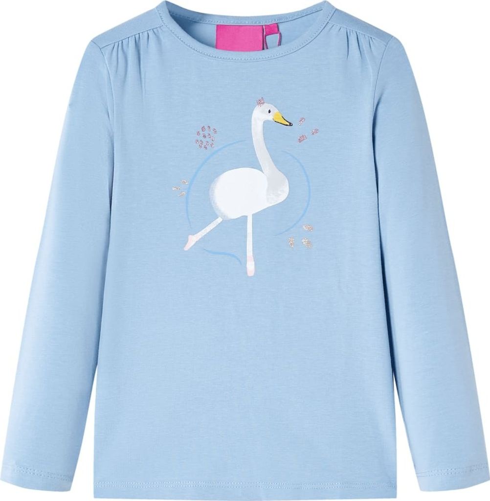 Kinder-Langarmshirt Hellblau 92