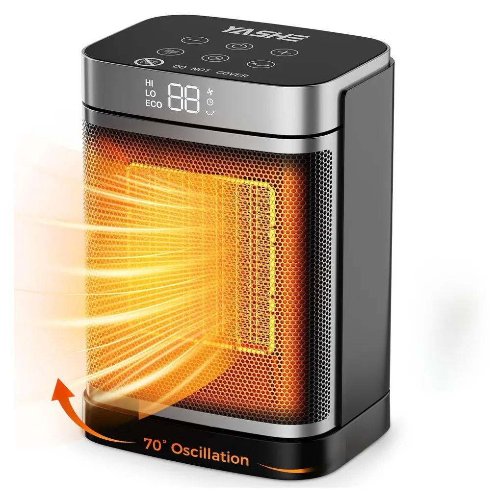 Chauffage d'appoint électrique PTC 1500W contre le froid, chauffe rapide