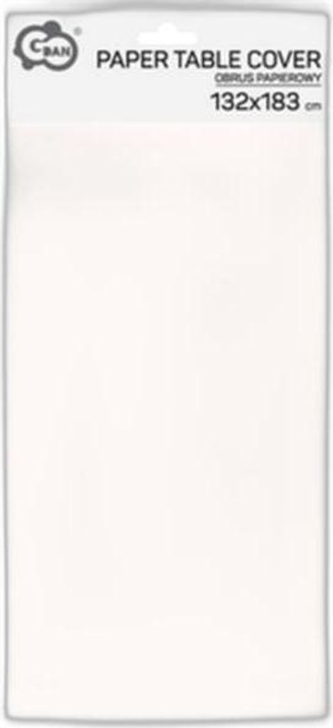 Obrus Papierowy Biały O Wymiarach 132 X 183 Cm Zdjęcie produktu 