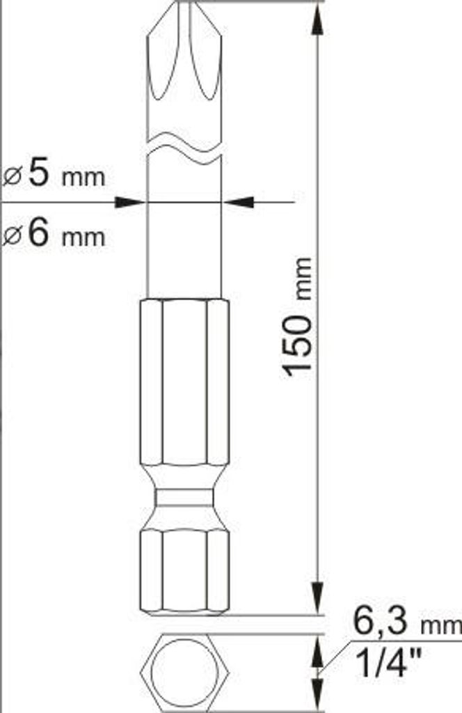 Yato YT-0489, 2 stuks, Phillips, PH 1, PH 2, 150 mm, 25,4 / Productafbeelding 