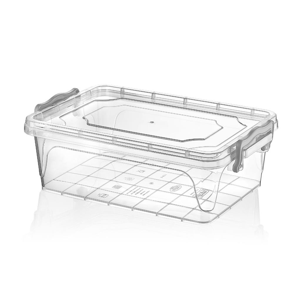 Aufbewahrungsbox Aufbewahrungsbehälter Transparentbox Kunststoffbox Klappbox Plastikbox mit Deckel 3,8L