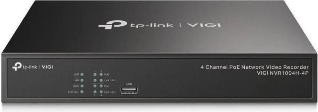 Système de Stockage Vidéo PoE 4 Canaux TP-Link VIGI pour Petit Commerce
