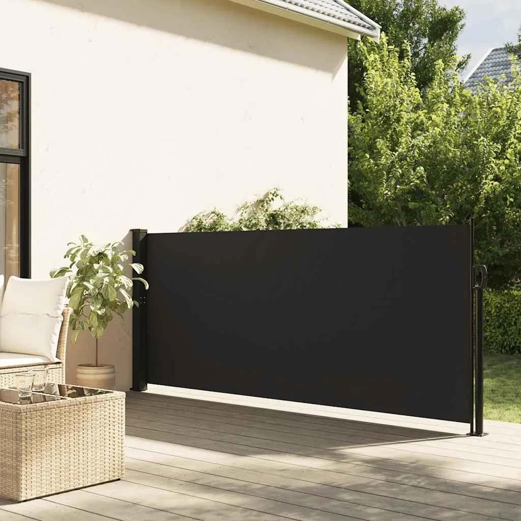 VidaXL Tenda Laterale 100x500 cm Nera - Privacy e Protezione Vento - 2