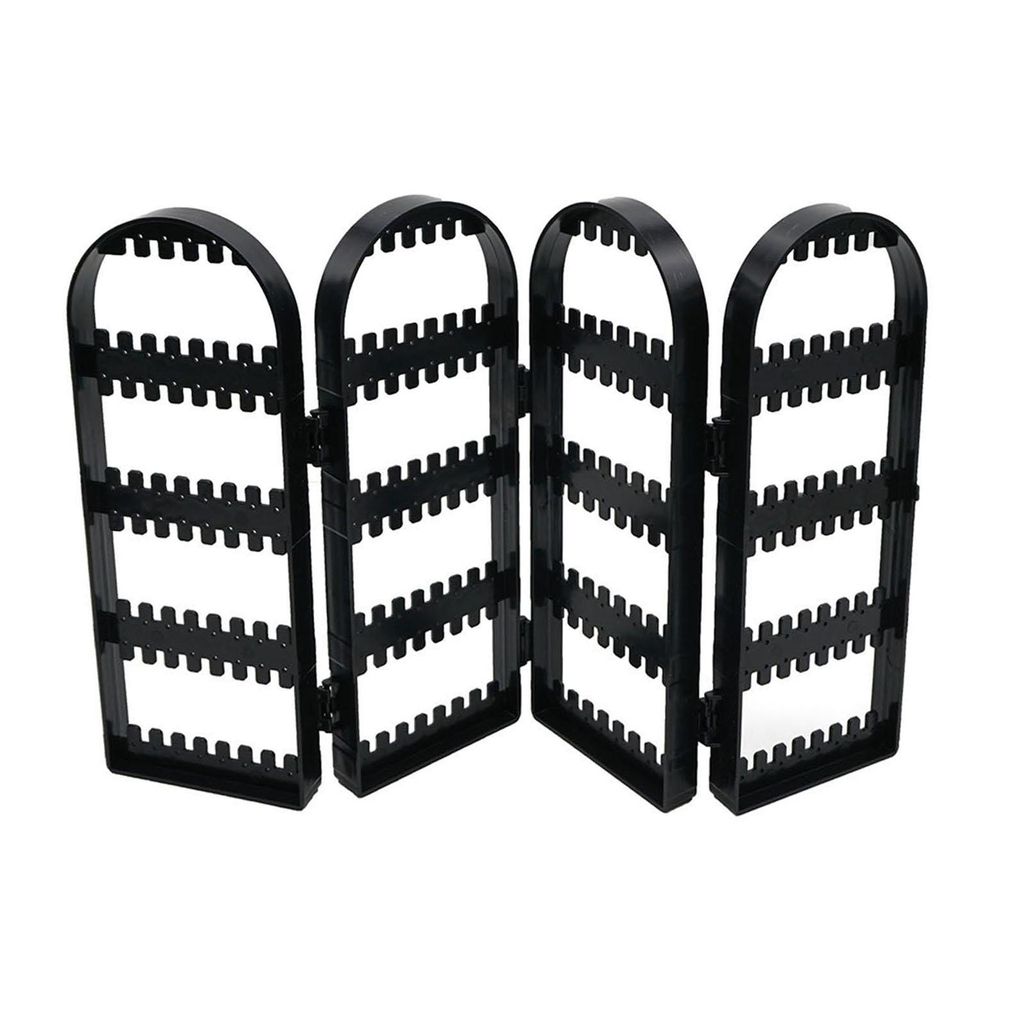 Portaorecchini a paravento pieghevole 44 x 29 cm nero, Immagine del prodotto 