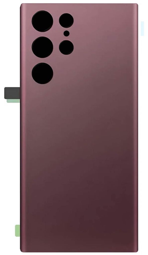 Clappio, Ersatz-Rückseitenglas für Samsung Galaxy S22 Ultra, Bordeaux