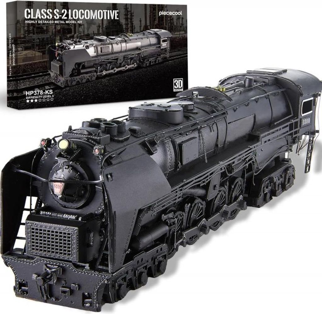 3D-Puzzle, Lokomotive der Klasse S-2, Piececool, Metall, Produktbild 