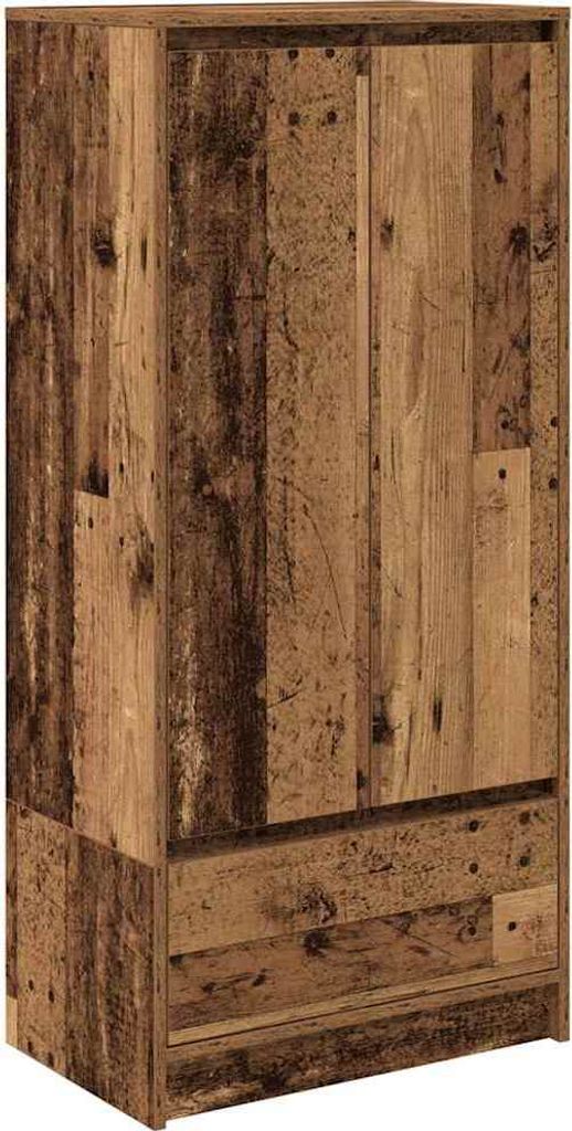 Schrank mit Schublade Altholz-Optik 55,5x34x119,5 cm