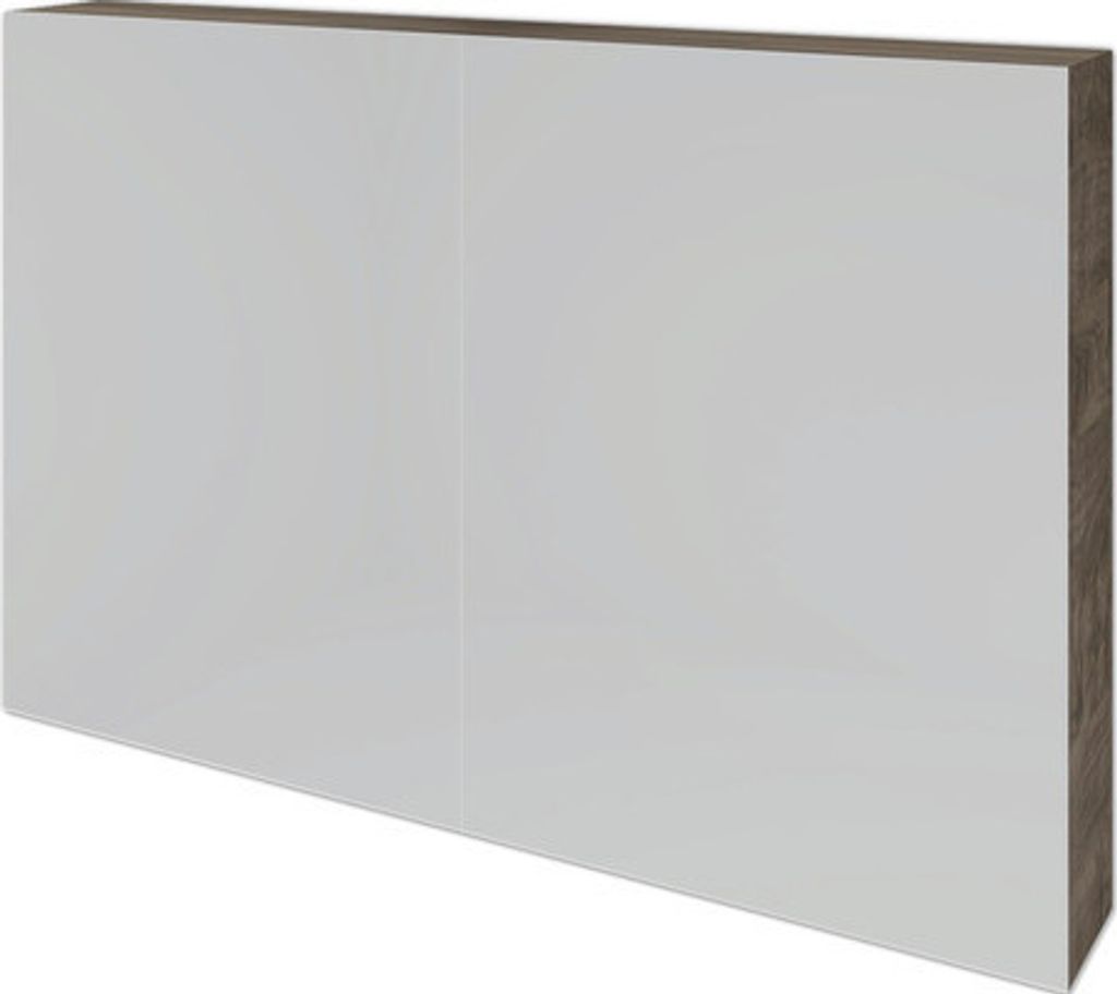 Spiegelschrank Sanox 100 x 12 x 65 cm espresso 2-türig doppelt verspiegelt