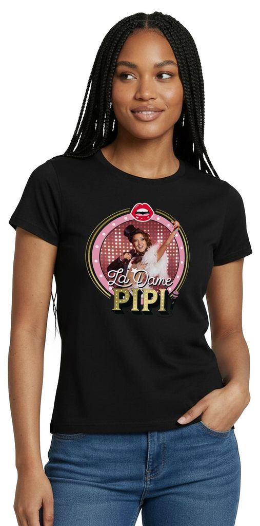 Spreadshirt Emily In Paris Mindy La Dame Pipi Frauen T-Shirt, L, Schwarz