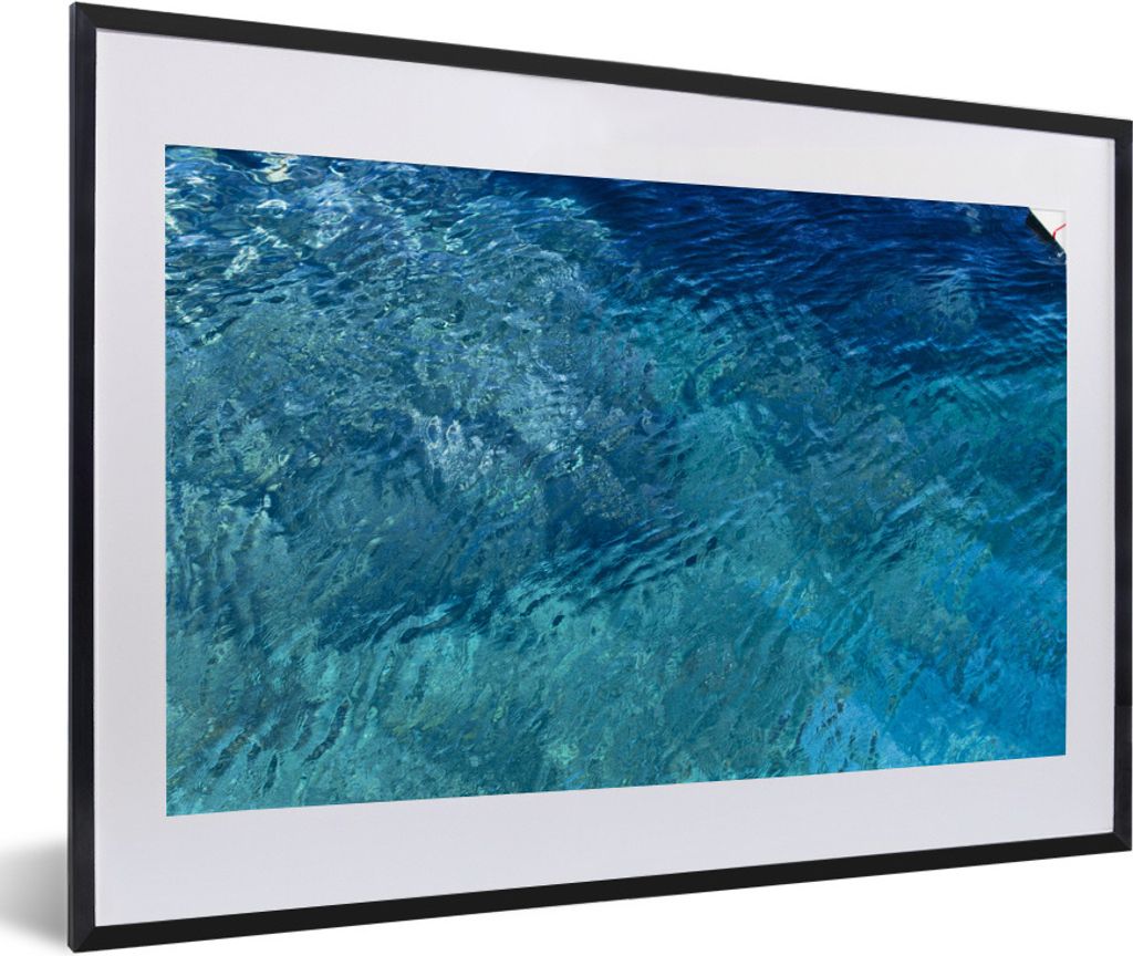 MuchoWow Gerahmtes Poster Meer - Golf - Wasser 60x40 cm - Poster mit Schwarzem Bilderrahmen Wandposter Rahmen Foto Bilder - Schlafzimmer - Plakat...