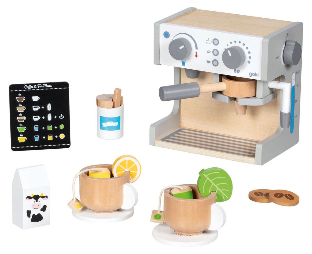 Machine à café et à thé en bois Goki - 16 pièces. Image du produit 
