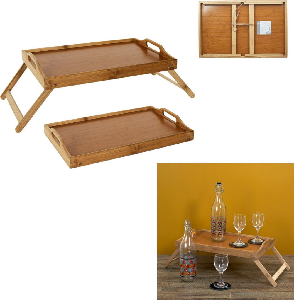 Bambus-Bett-Serviertablett HOME