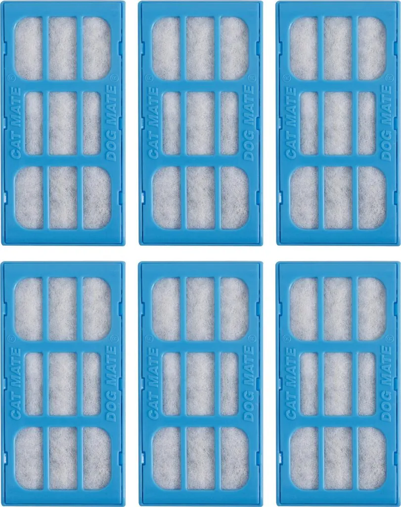 Cartouche Filtrante Fontaine Cat Mate Kerbl - Pack de 6 Filtres Bleus