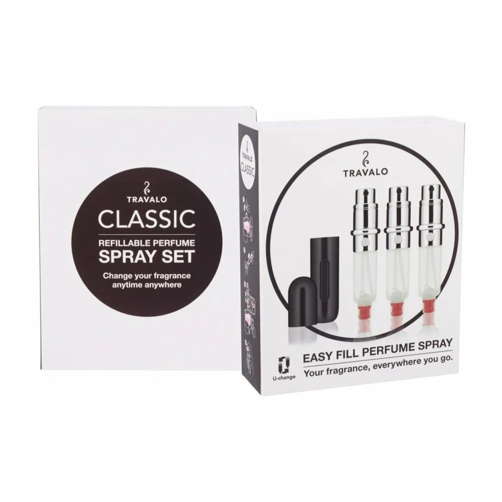 Travalo Classic HD Black Set 5ml : Rechargeable et Incassable en Voyage