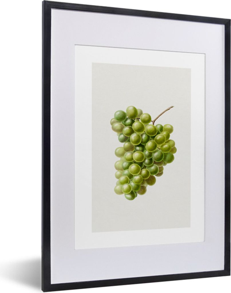 MuchoWow Gerahmtes Poster Lebensmittel - Weintrauben - Traube 30x40 cm - Poster mit Schwarzem Bilderrahmen Wandposter Rahmen Foto Bilder - Wandpo...