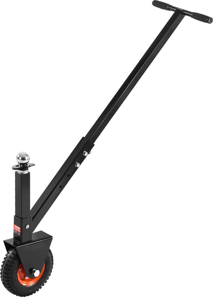 VEVOR Rangierhilfe Anhänger, 136kg Stützlastkapazität, 42 & 56cm höhenverstellbarer Anhängerwagen, mit 47,6 & 50,8mm Kugeln, 8,5 Zoll pneumati...