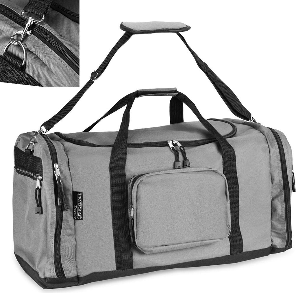 Reisetasche 90L Anthrazit - Groß, strapazierfähig, mit vielen Fächern