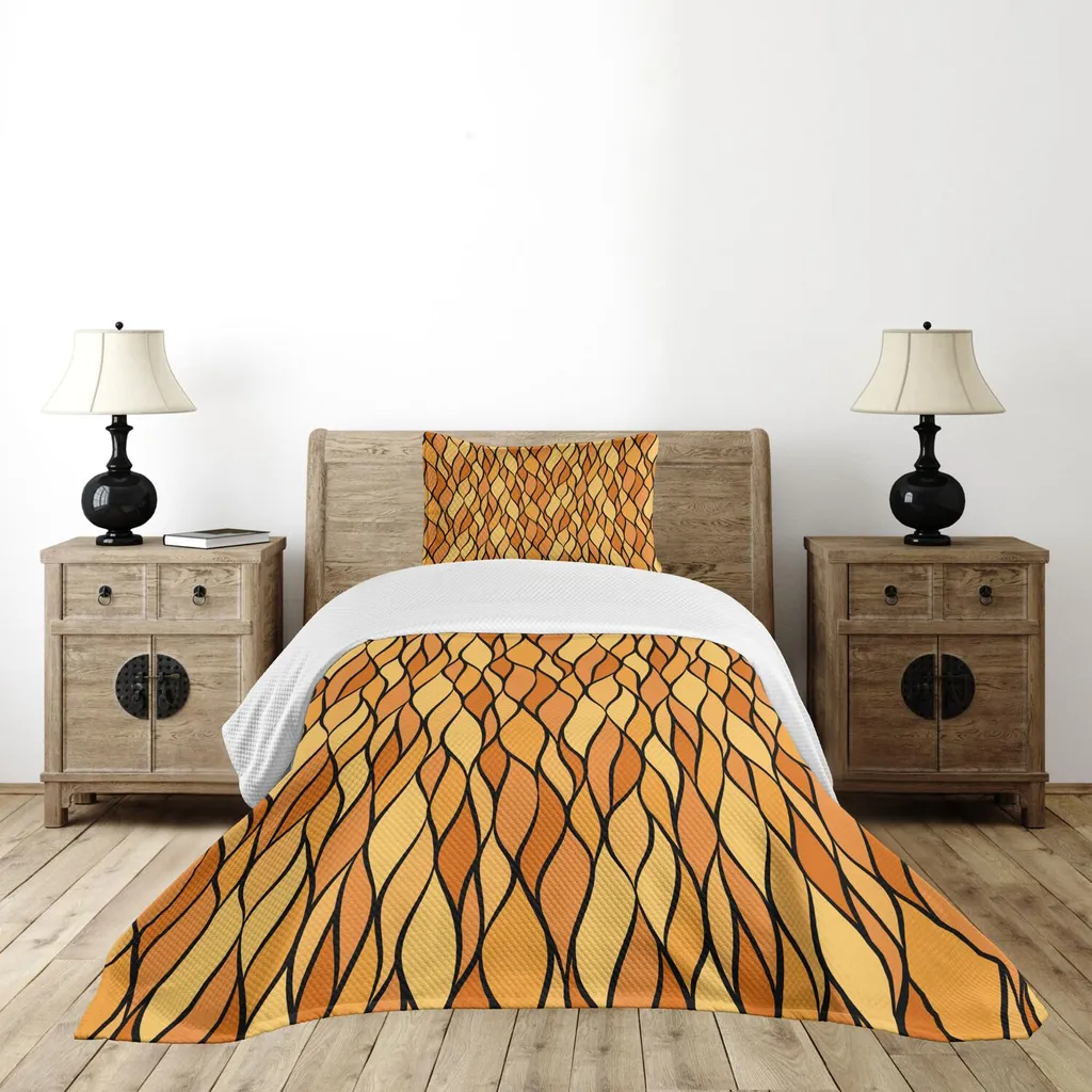 Copriletto ABAKUHAUS Microfibra 170x220 cm Stampa Onde Mosaico