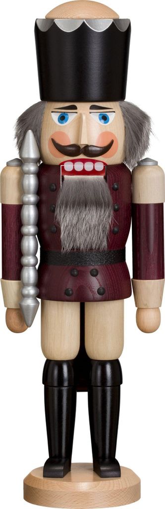 König lasiert aubergine (38cm) Nussknacker von Seiffener Volkskunst