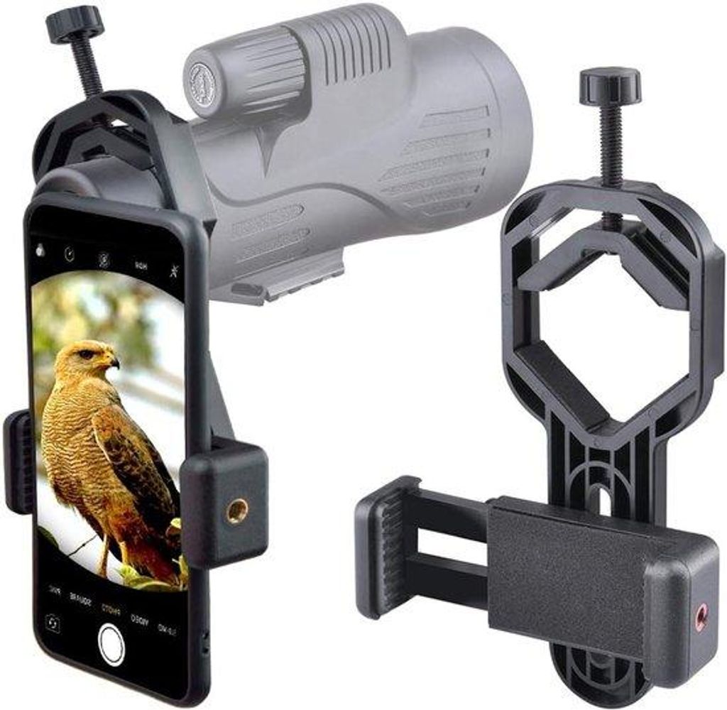 Universal Adapter für Smartphone - Kompatibel mit Teleskop, Mikroskop, Fernglas & Monokular - Passt auf alle Marken (Teleskop nicht enthalten)