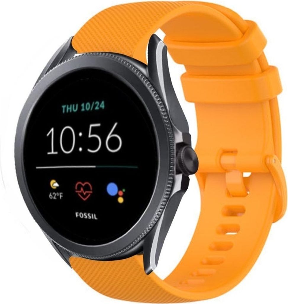 Strap-it Fossil Gen 5e 44mm Luxus-Silikonarmband (Orange)