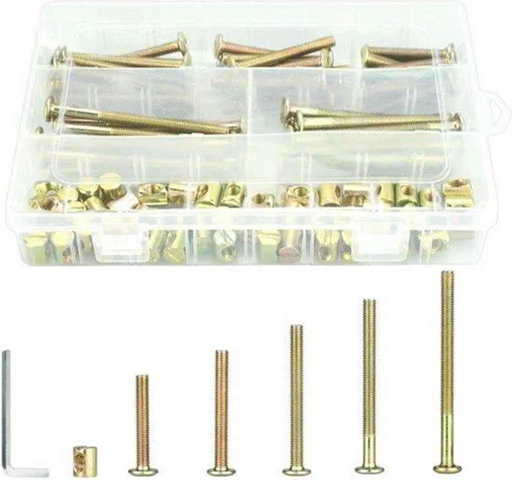 Vis pour lit d'enfant et chaises en bois avec tiges de fixation