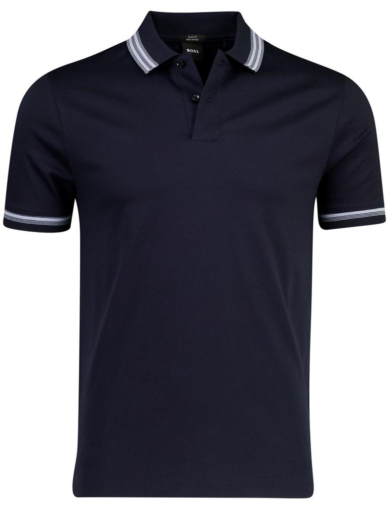 Poloshirt Boss Black H-Phillipson Slim Fit marineblau 2-Knopf