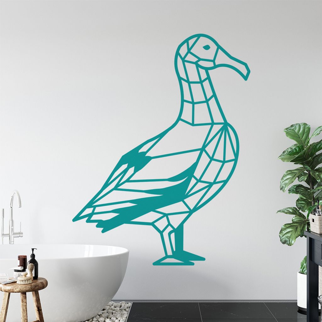 Albatros Vogel Polygon Wandtattoo Wandaufkleber Wall Sticker - Dekoration, Küche, Wohnzimmer, Schlafzimmer, Badezimmer