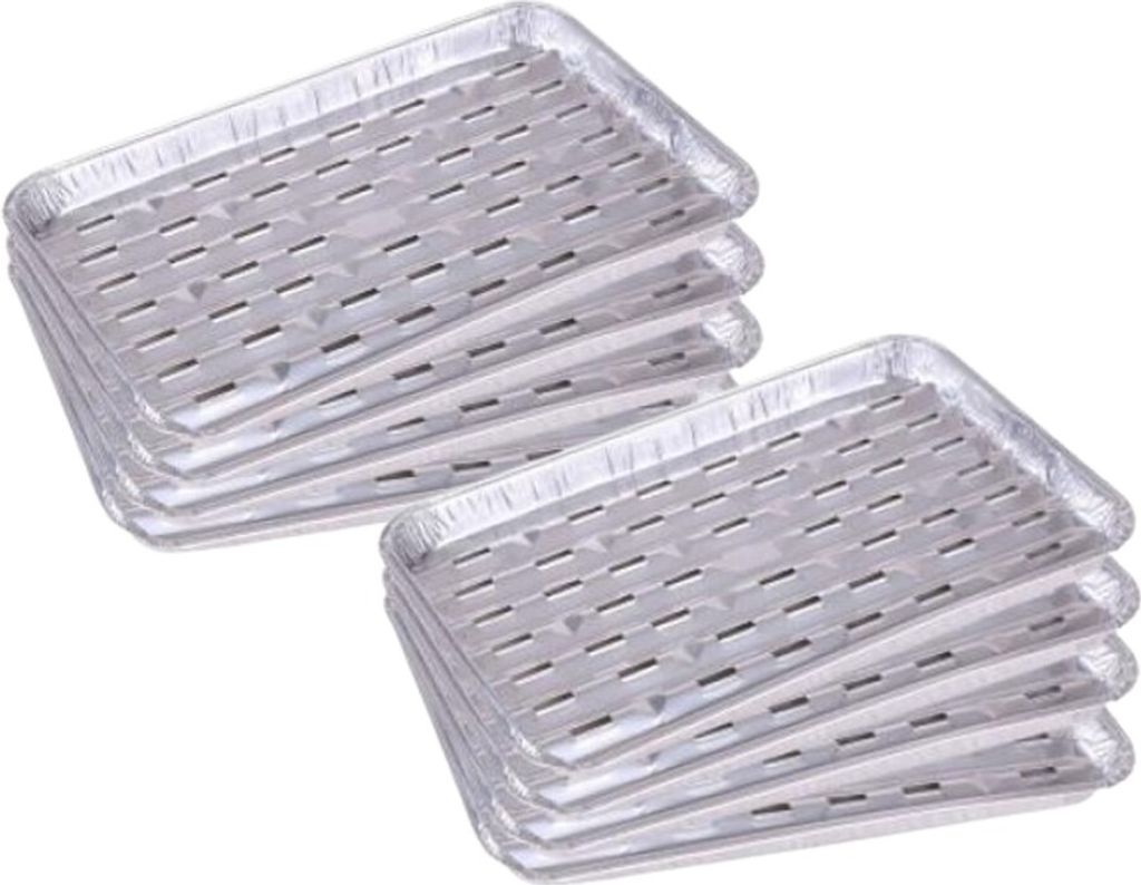 Grillschalen aus Aluminium - 8 Stück - 34cm x 22cm x 2,5cm