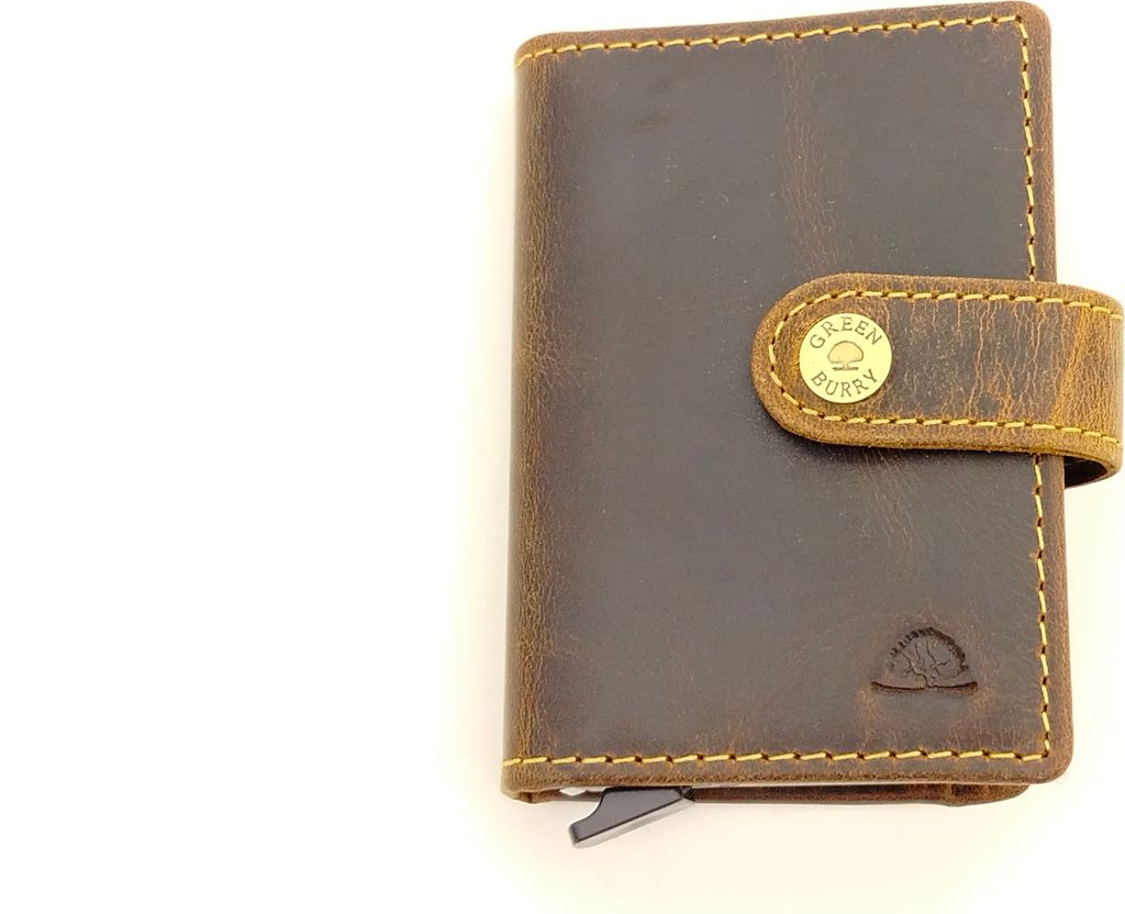 Greenburry Vintage Geldbörse RFID Schutz Leder 7.5 cm