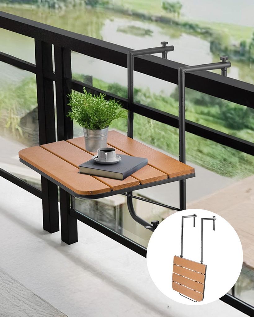Balkontisch Hängetisch Balkonhängetisch Klappbar Klapptisch 595x400mm