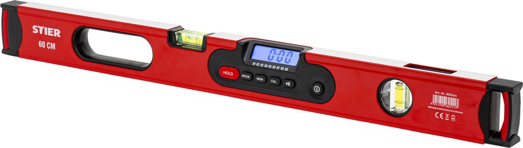 STIER Digitale Wasserwaage, SDW-600 LCD-Display, ±0,2°, 60 Produktbild 