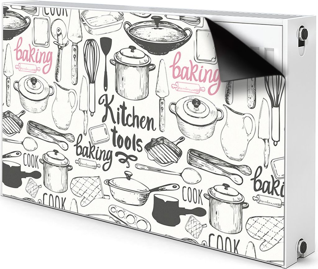 Heizkörperabdeckmagnet 100x60 mit Küchengrafik-Motiven