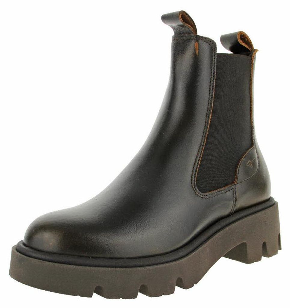 Tamaris Damen Chelseaboots aus Leder braun Größe 42 Absatz Produktbild 