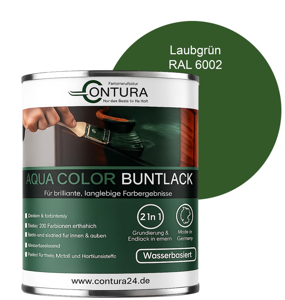 Contura 750ml. Buntlack Lackfarbe Lack Außen Innen Holz Produktbild 
