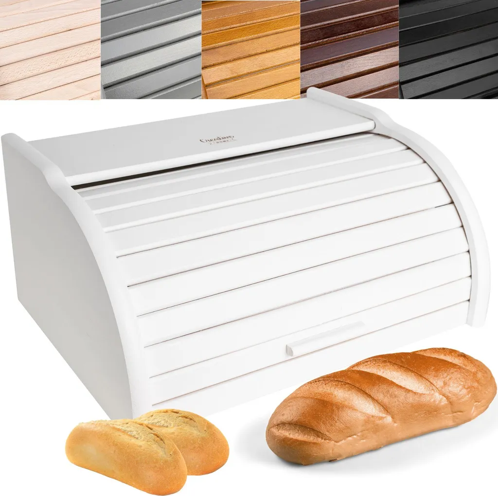 Contenitore Pane in Legno Bianco Creative Home - Ideale per Famiglie