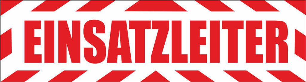 INDIGOS UG - Magnetschild "Einsatzleiter" mit Rahmen 45 x 12 cm - Magnetfolie für Auto / LKW / Truck / Baustelle / Firma