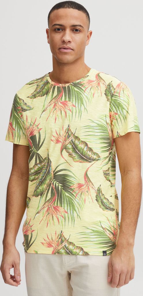 Blend BHTromas Herren T-Shirt Kurzarm Shirt mit Print Rundhals-Ausschnitt All-Over-Print hochwertige Baumwoll-Qualität