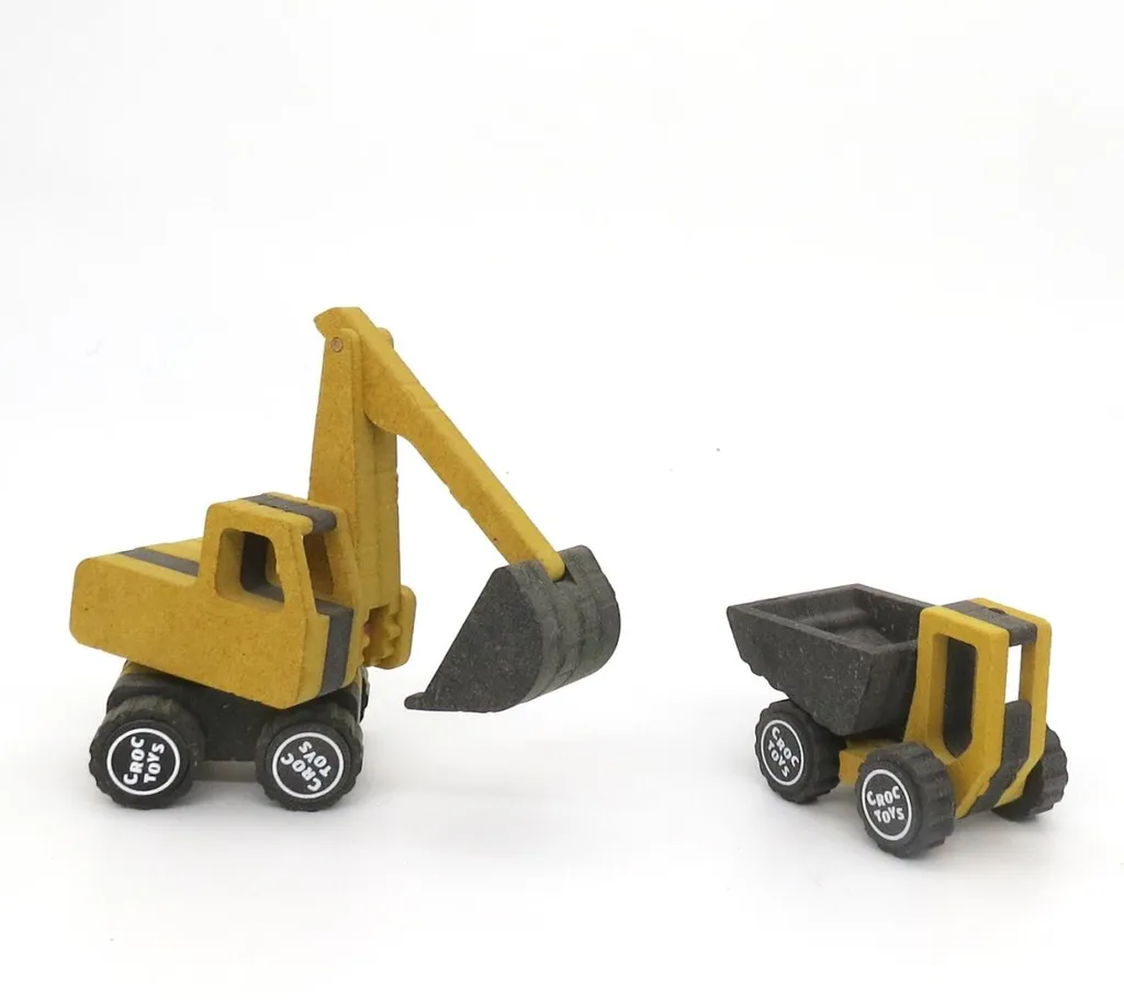Set construction véhicules chantier Marco et Frédéric Croc Toys 15 pcs