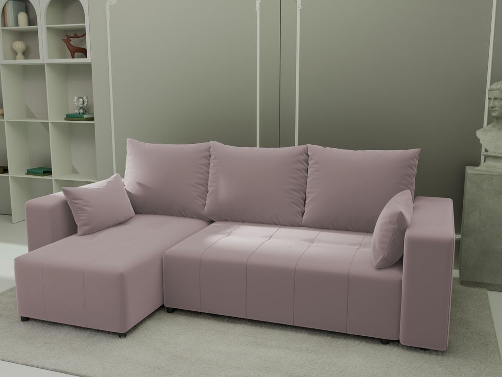4ALL HOME Ecksofa mit Schlaffunktion Tico 246x145 cm - Couch - Sofa mit Bettkasten - Eckcouch - L-Form - Schlaffsofa - Schlafsofa mit Bettkasten - ...