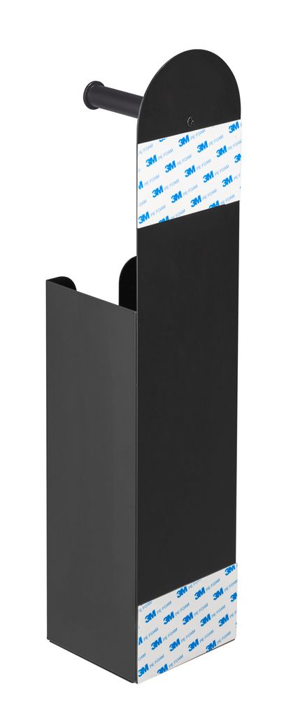 WENKO 2-in-1 Toilettenpapierhalter Agira Schwarz